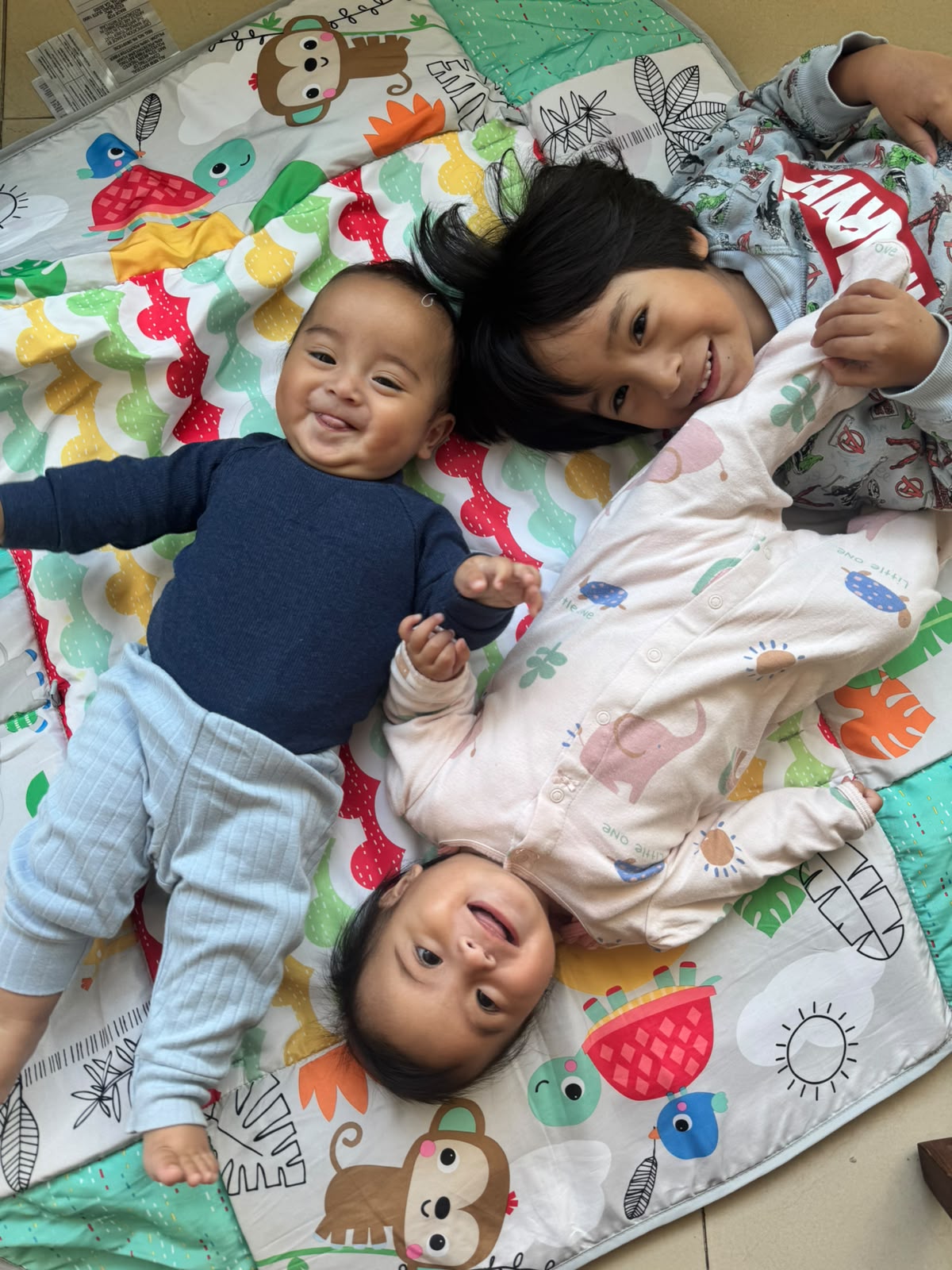 Portada Nuestro Bautizo · Sebastián, Valentina y Rodrigo